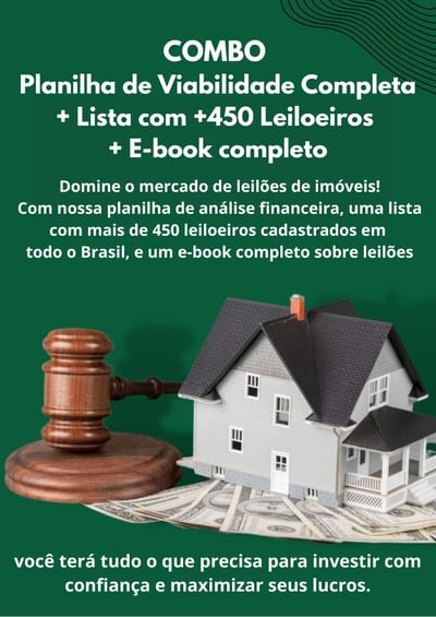 Combo do zero ao Arremate - Lista 450  calcularora de viabilidade